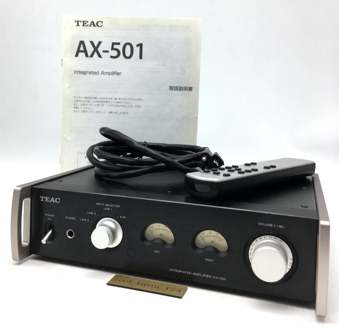 TEAC AX-501 Stereo Integrated Amplifier w/remote manual Power