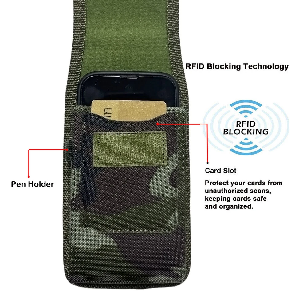 For Samsung Galaxy Note20 Ultra Note10 Note9 Case Nylon Pouch Belt Clip Holster - Image 3 of 4