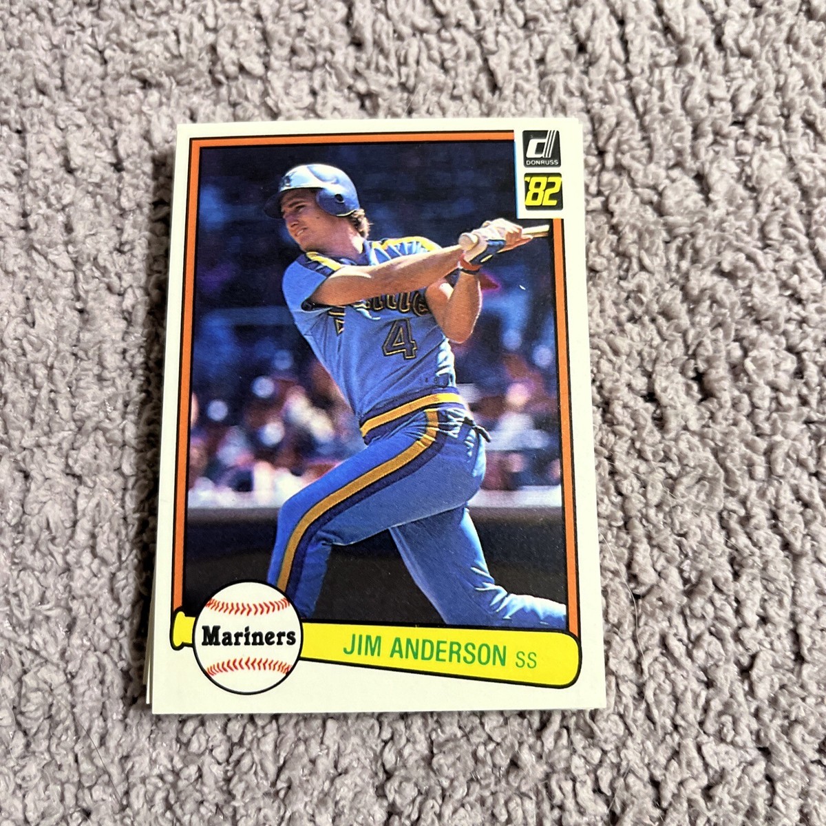 1982 Donruss 181 Jim Anderson Seattle Mariners Baseball | eBay