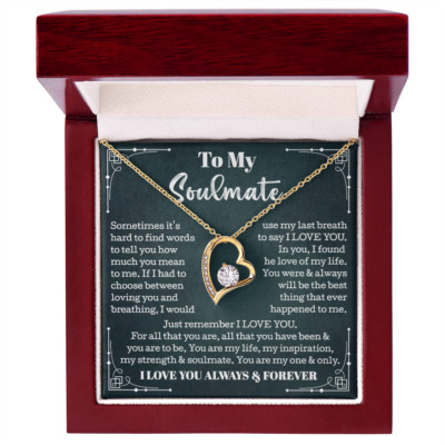 To My Soulmate, Soulmate Necklace Jewelry, Gift For Wife Girlfriend Valentine