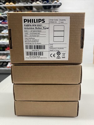 PHILIPS PABPA-WW-X001 / PABPAWWX001 Antumbra Button Panel NIB Lot Of 4