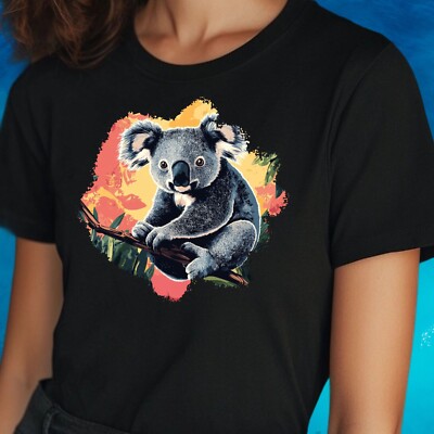 Frauen T-Shirt Koala Motiv Baumwolle Größe S bis 3XL