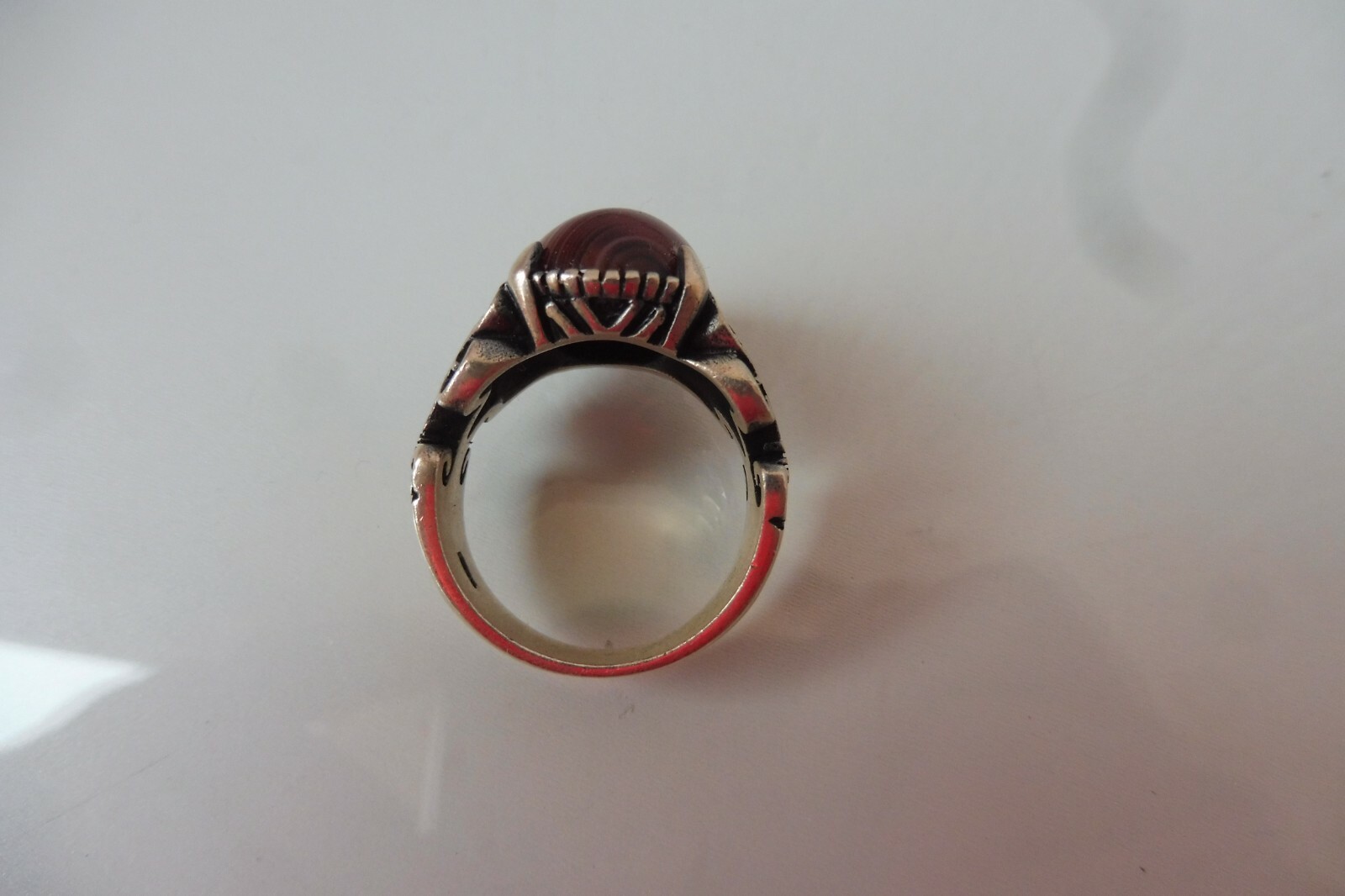 Beautiful, solid, large, old ring, 925 silver wit… - image 4