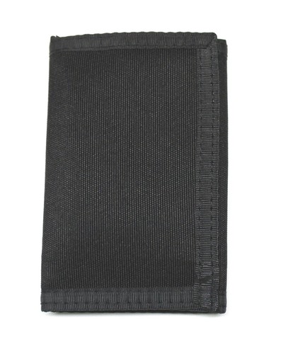 Portafoglio Trifold 600D Nylon con 6 Tasche per Carte di Credito - Nero - Foto 4 di 5