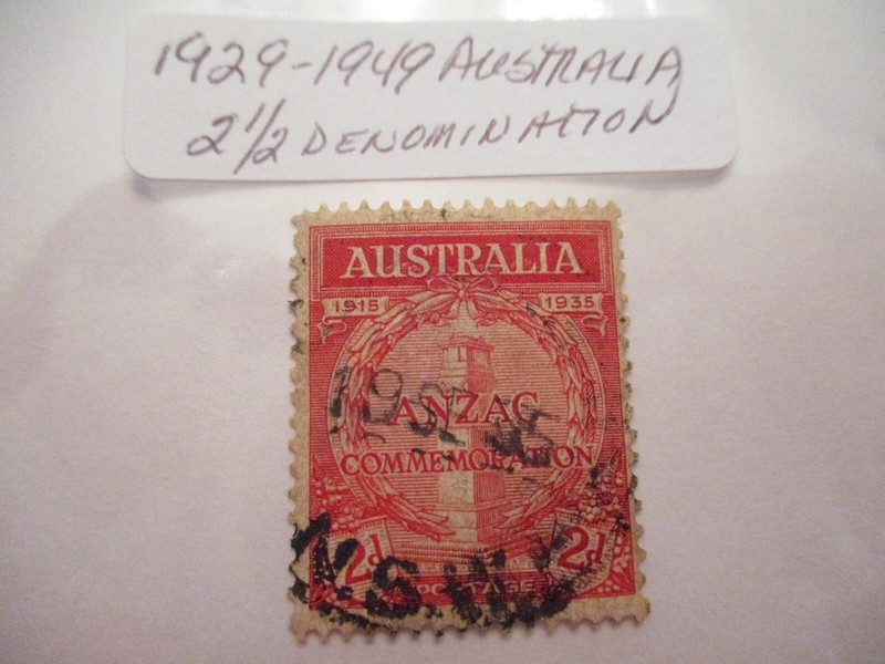 1929-1949 Australia Postage Stamp - 2 1/2 Denomination