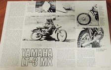1973 Yamaha LT3 MX 3 page Motorcycle test article