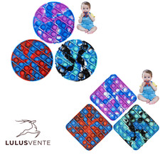  3-PACK Tie Dye Push Pop Bubble It Sensory Fidget Toy Stress Relief Game Popit