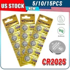 New Lot Lithium Battery 3V 5/10/15 pcs CR2025 Remote Button Cell Watch For Toys