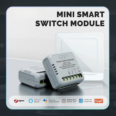 Mini Tuya WiFi/Zigbee Smart Switch Module Light Switch 1/2 Gang Remote Control