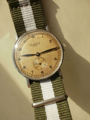Cortebert sport military cal.573 mechanical swiss men's vintage wrist watch
