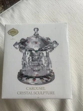 Shannon Crystal by Godinger Carousel Merry Go Round Horses Sculpture
