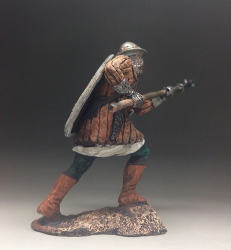 Soldados de juguete de hojalata soldado de infantería Lituania XIV-XV c. 54 mm figura escultura de metal - Imagen 2 de 4