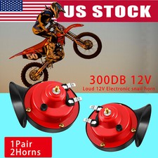 1Pair 12V high and low tone Super Loud strong penetration water proof car Horn