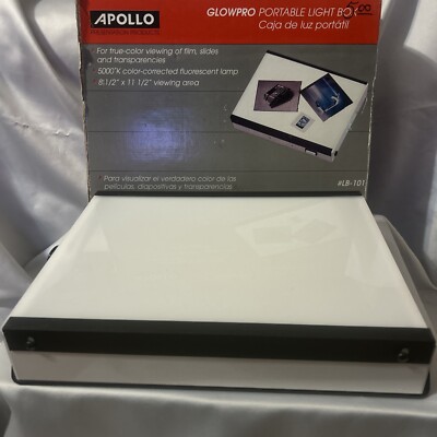 Apollo Portable Light Box LB101 table top 8-1/2 x 11-1/2 Wall mount working 1996