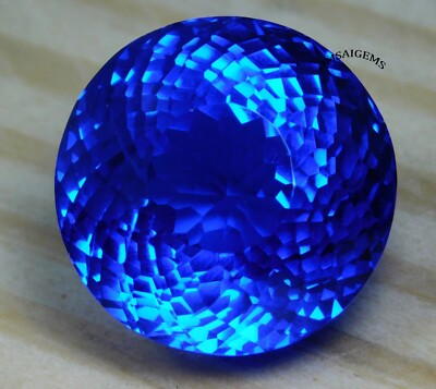 #ad #ad Natural 59.60 Ct Mind Blowing AAA Blue Tanzanite Round Cut Certified Gemstone $84.70