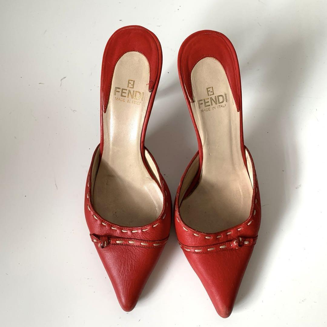 FENDI Pumps Heel EU36/US6 Red Leather | eBay FENDI Pumps Heel EU36/US6 Red Leather | eBay