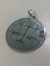 Libra Zodiac Stainless Steel 1" Pendant