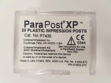 *20-Pieces* Coltene ParaPost XP Plastic Impression Posts 1.25mm Size-5 Red P7435