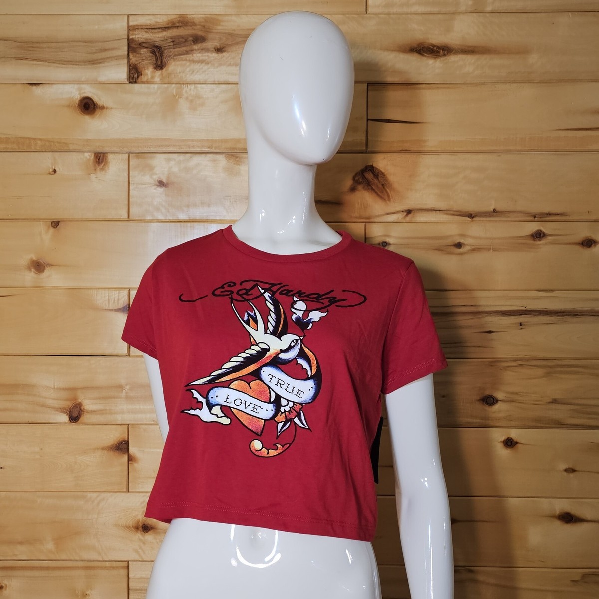 Ed Hardy Crop Top Baby T Shirt True Love Bird Red | eBay
