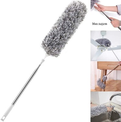 Staubwischer Mikrofaser Bis 245Cm Länge  Mit Mini Staubwedel Teleskop