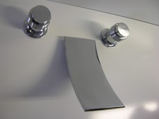 Wall Mount Sink Waterfall Faucet Chrome Finish Perfect for Vessel Sink Free Ship