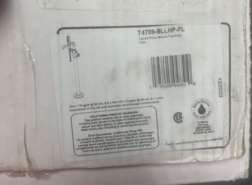 Delta Faucet Tetra Floor-Mount Freestanding Tub Filler(T4789-BLLHP-FL(-NEW
