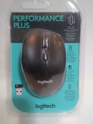 Logitech Performance Plus Wireless Mouse NEW hyper-fast scroll, 7 custom buttons