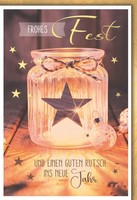 Weihnachten Kerze Im Glas GlüCkwunschkarte Mit Umschlag