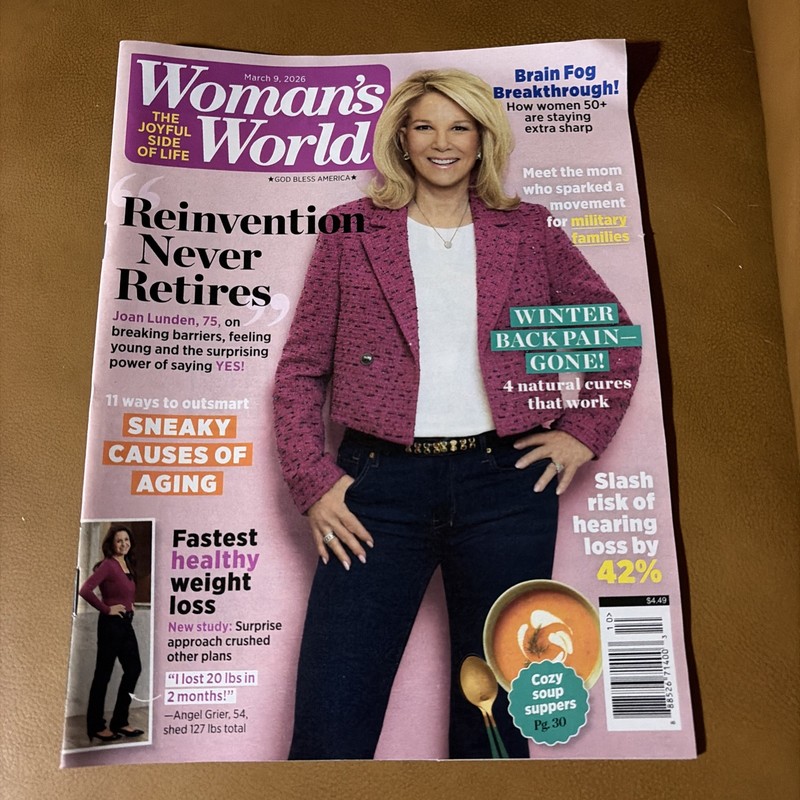 Woman's World March 9, 2026 Magazine Joan Lunden reinvention never retires