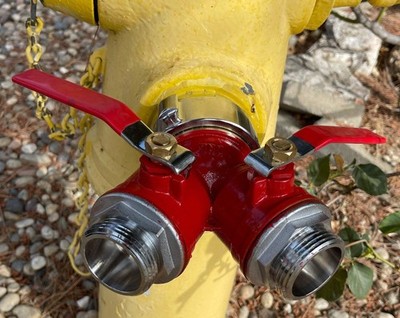 Ace Fire Defense   Brass Gated WYE Hydrant Splitter Valve | 2.5'' x 1.5'' HN-NST T