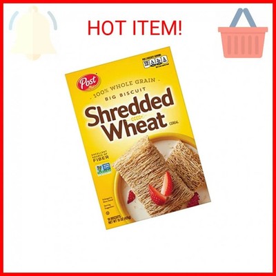 Post Shredded Wheat Big Biscuit, Whole Grain, Non-Gmo, Heart Healthy Breakfast C