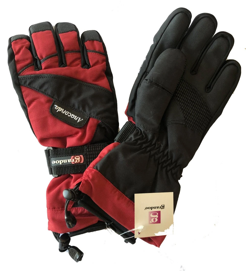 Grandoe Anaconda Power Rider Women's Ski Snow Gloves MEDIUM Red NEW