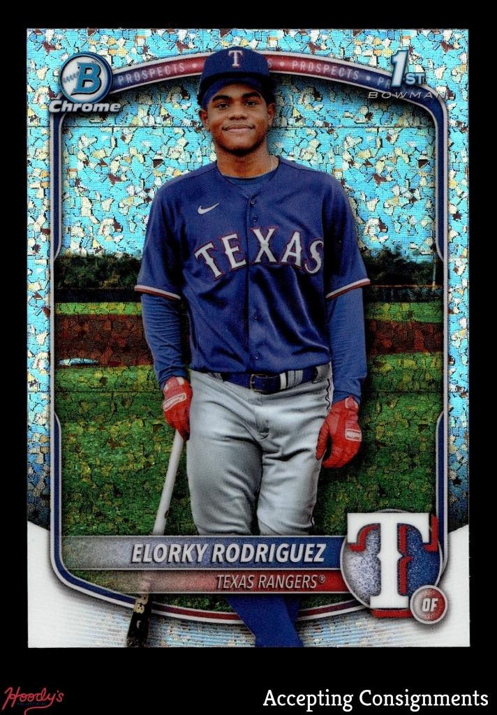 2025 Bowman Chrome Mini-Diamond Refractors #BCP186 Elorky Rodriguez 1st Rookie