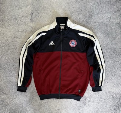 Adidas Bayern Munich Track Jacket Men Vintage 2001 2003 Climalite Red Black D5