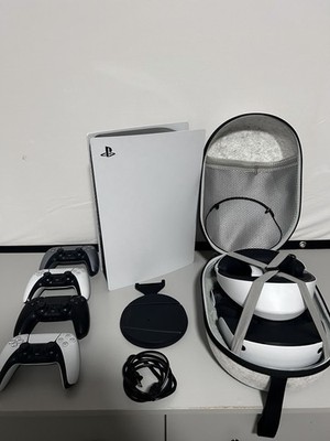 Sony PS5 Digital, 4 DualSense Controllers, PSVR2, PSVR2 Carry Case