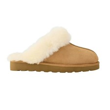 Member's Mark Women's Indoor/Outdoor Sheepskin Slipper Size 7 Chestnut