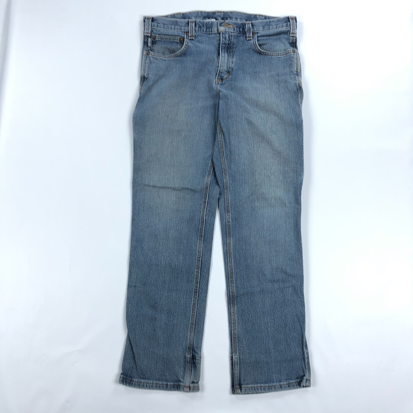 Men's 34x32 Relaxed Fit Workflex Linden Blue Denim Pants