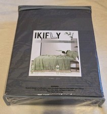 Ikifly 100 Viscose Derived From Bamboo King Bed Sheet Set, 4-Piece, Gray, New