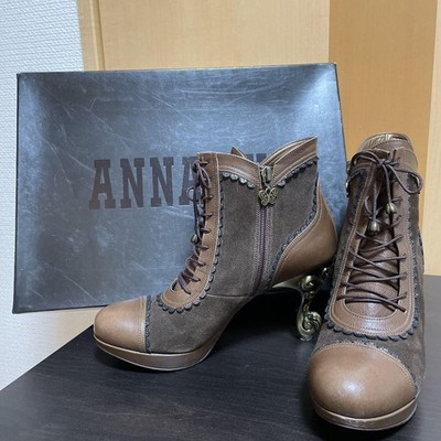 ANNA SUI Cat-foot heel bootie size 24.5cm From Japan | eBay