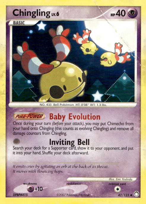 Chingling 42/123 Uncommon Mysterious Treasures Pokemon Lightly Played