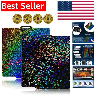 257x257mm Holographic PEI Build Plate for Bambu Lab 3D Printers - Circle & Star