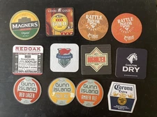 12 different Australian Breweries Issued  Beer  COASTERS,  Z7