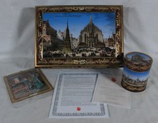 2023 SCHMIDT NURNBERGER LEBKUCHEN FESTIVE 3 PC TIN CHEST 16.5" x 12" X 7" NIB 2