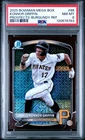 2025 Bowman Chrome #BCP-86 Konnor Griffin BURGANDY MOJO REFRACTOR /275 PSA 8