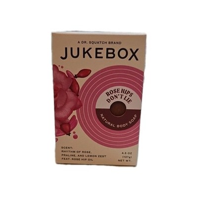 Lot of 4 Jukebox by Dr Squatch Bar Natural Body Soap Rose Hips Don't Lie 4.5 oz