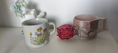 2 grandes tasses Vintage ( Grès+ Céramique) - Photo 1/4