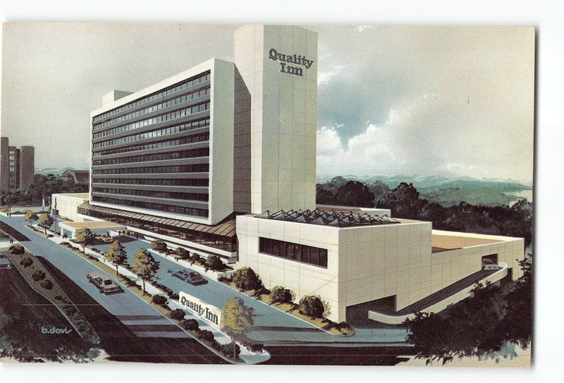 Knoxville Tennessee TN Vintage Postcard Quality Inn Downtown Hotel
