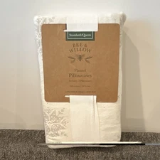 Bee & Willow Flannel Snowflake Pillowcases 2-Pack White Gray Standard/Queen