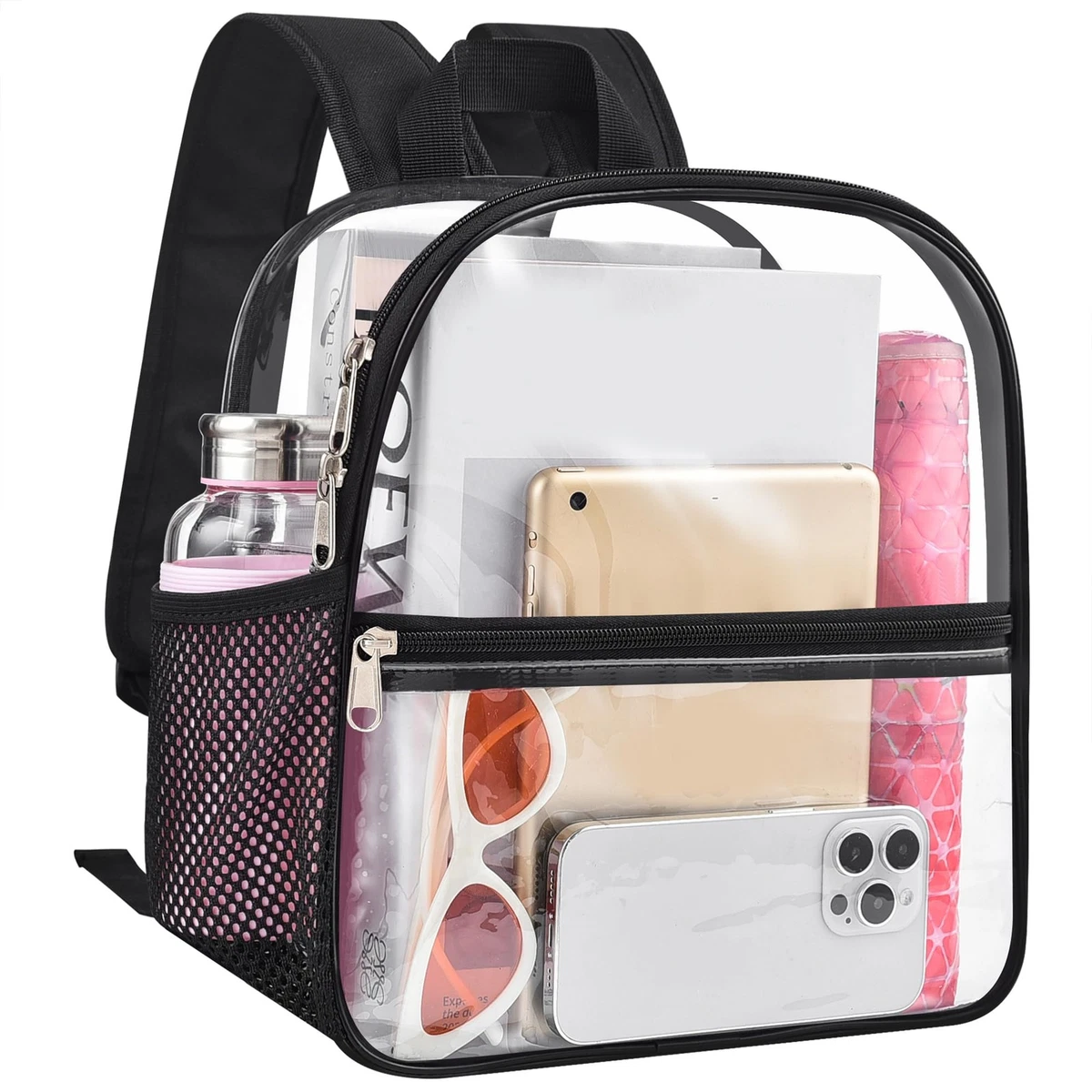 ebay clear mini backpack ZJIE 12x12x6 Stadium Approved, Transparent Backpack See Through Backpack for Concerts and Sporting Event, Work, School, Security (Grey) Clearly this bag is for you. JanSport Clear Mini Pack -