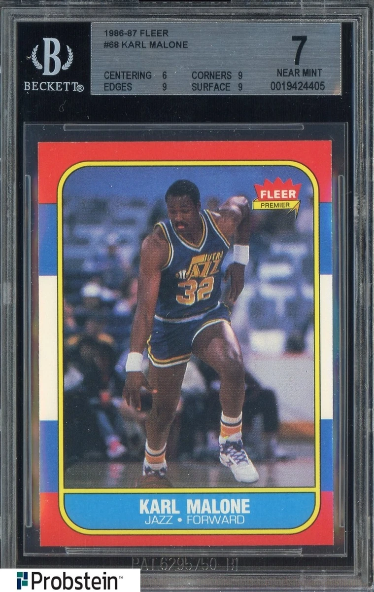 Fleer Karl Malone Basketball 1986-87 Season Sports Trading Cards